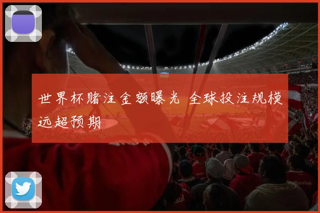 世界杯赌注金额曝光 全球投注规模远超预期